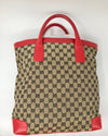 Sold-GUCCI GG Tote bag red (b)