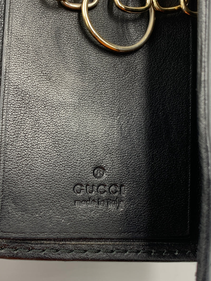 GUCCI GG Black 6-ring Key Holder
