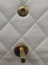 Sold-CHANEL Classic Lambskin Double Chain Double Flap Bag 25 white/gold