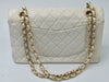 Sold-CHANEL Classic Lambskin Double Chain Double Flap Bag 25 white/gold