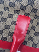 Sold-GUCCI GG Tote bag red (b)