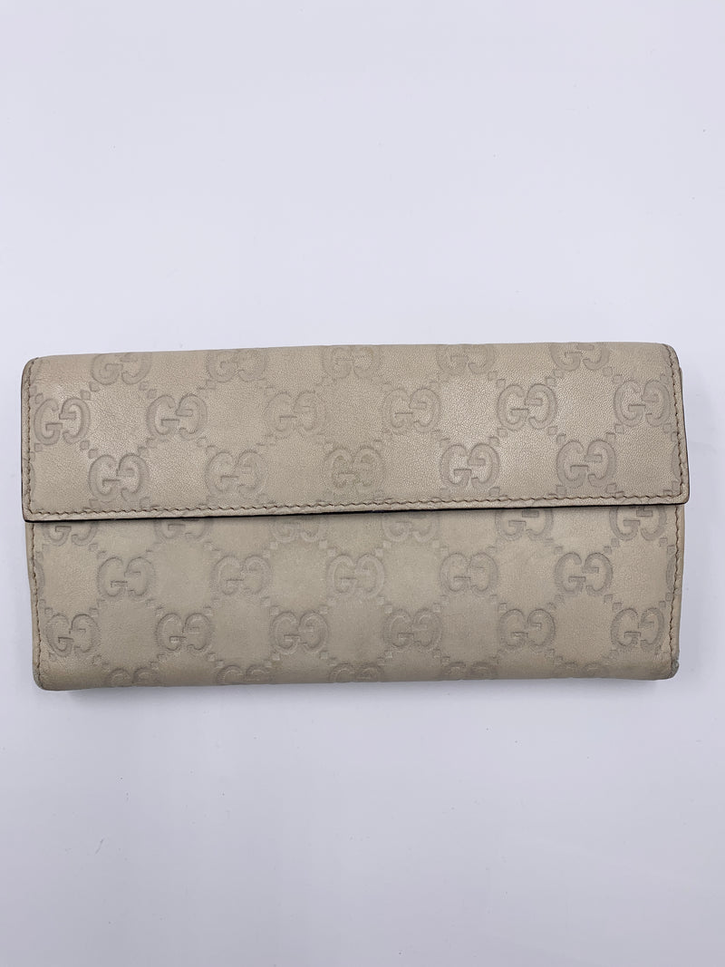 GUCCI GG Greyish Beige Long Wallet