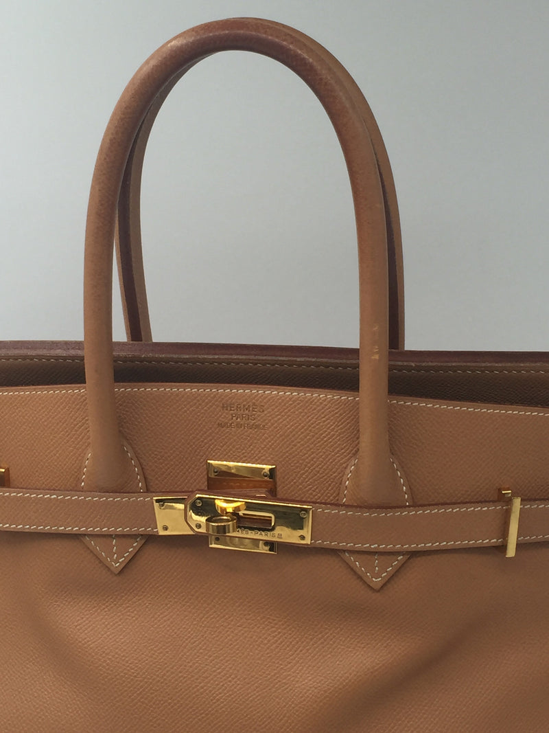 Hermès Birkin 35 Pelouse Green Courchevel Gold Hardware