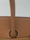 Sold-HERMES Birkin 35 Courchevel Leather Gold GHW