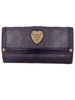 GUCCI GG Dark Brown Long Wallet