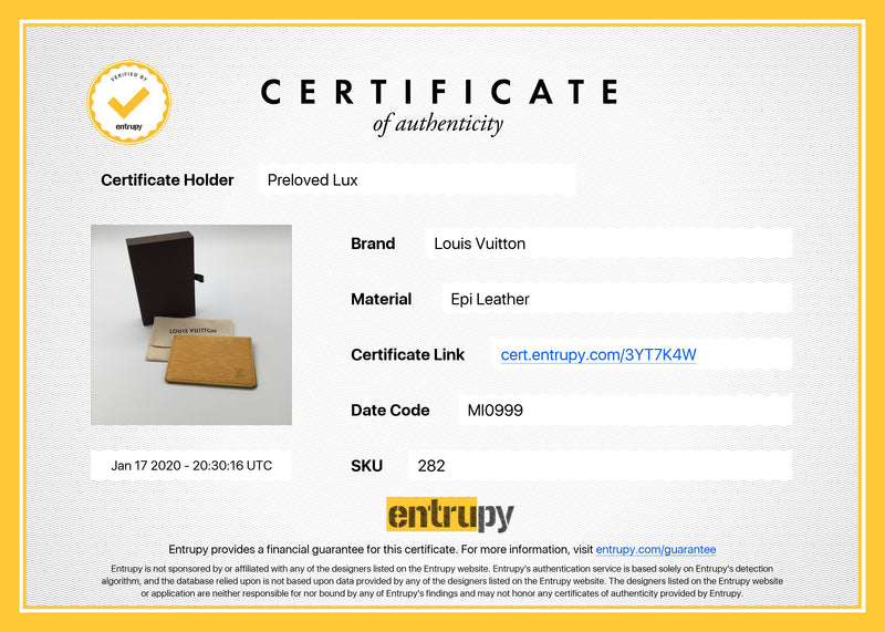 Sold-LOUIS VUITTON Epi Pass/Card Case yellow