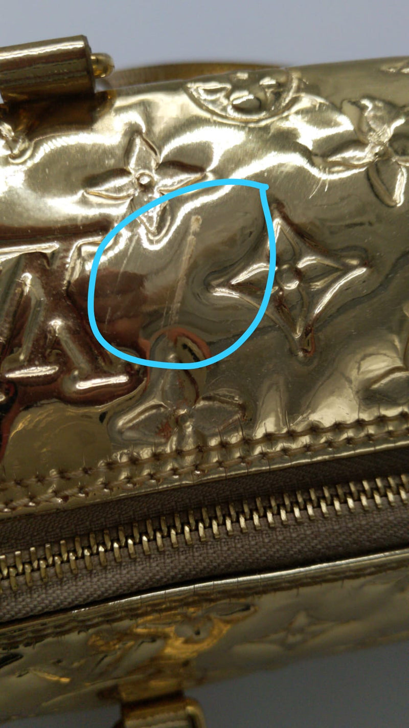 LOUIS VUITTON M95270 Monogram Miroir Papillon Dre Gold Hand Bag Ex