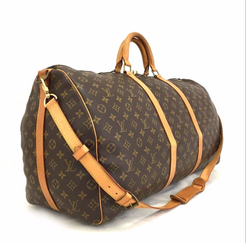 Sold-LOUIS VUITTON Monogram Keepall Bandouliere 60 Boston Bag w/Strap M41412