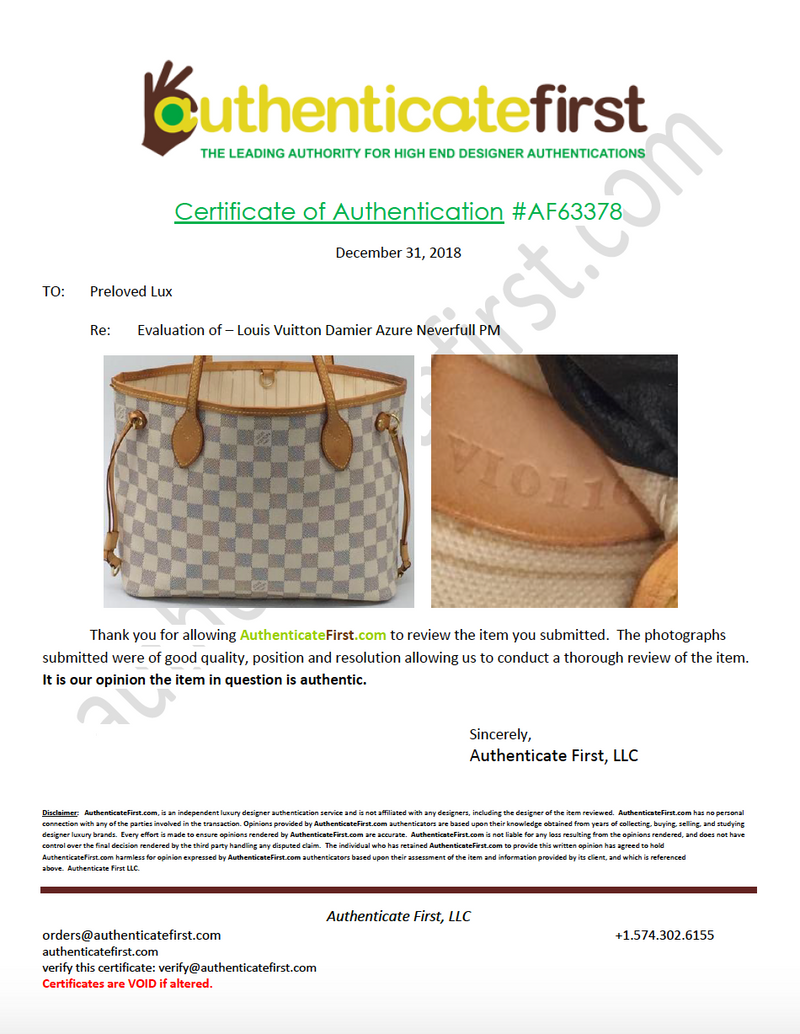 Louis vuitton neverfull new arrivals pm damier azur