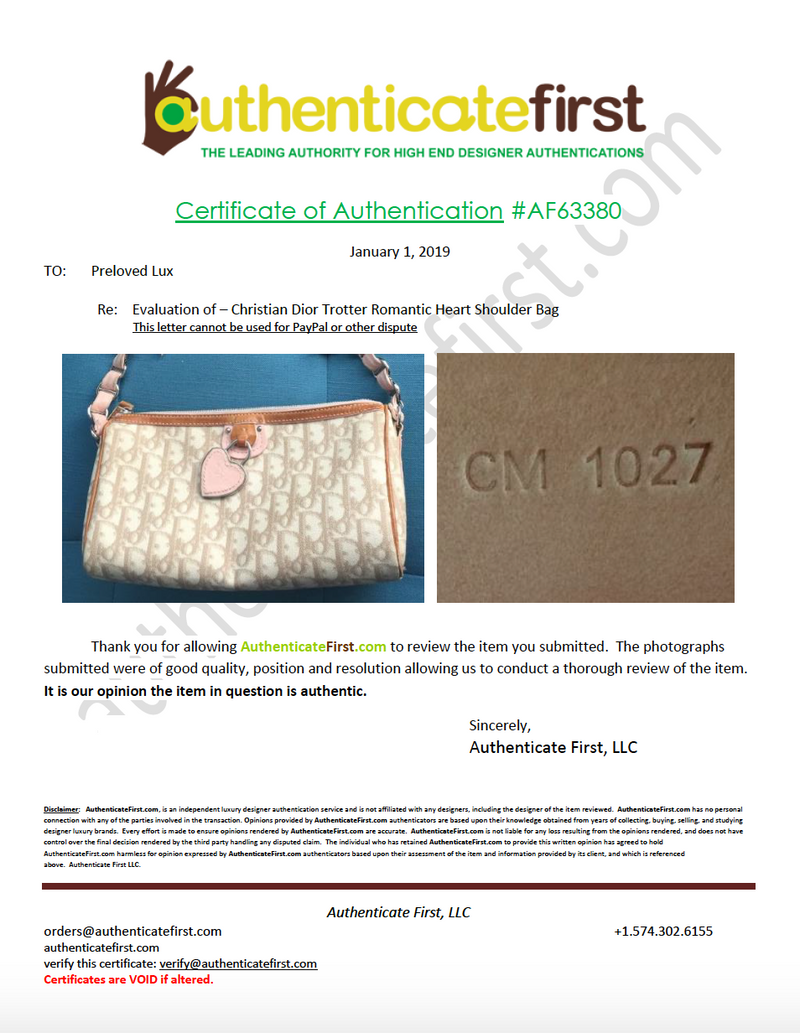 Sold-CHRISTIAN DIOR Trotter Heart Shoulder Bag
