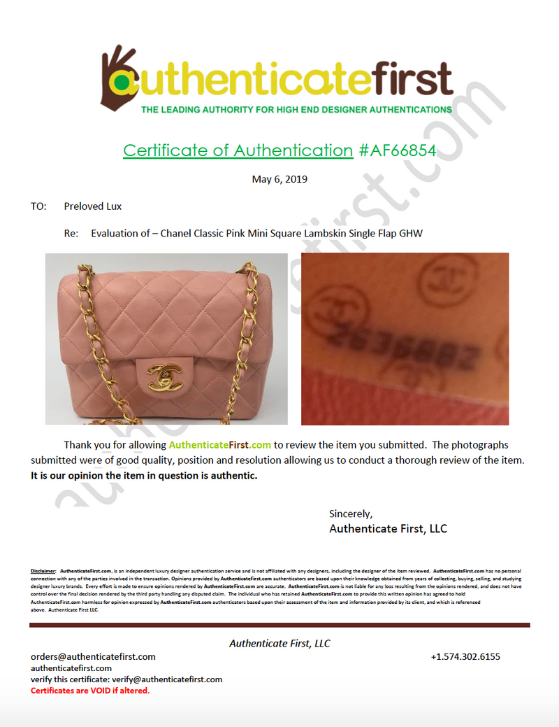 Sold - CHANEL Classic Lambskin Chain Single Mini Flap bag Pink/ gold