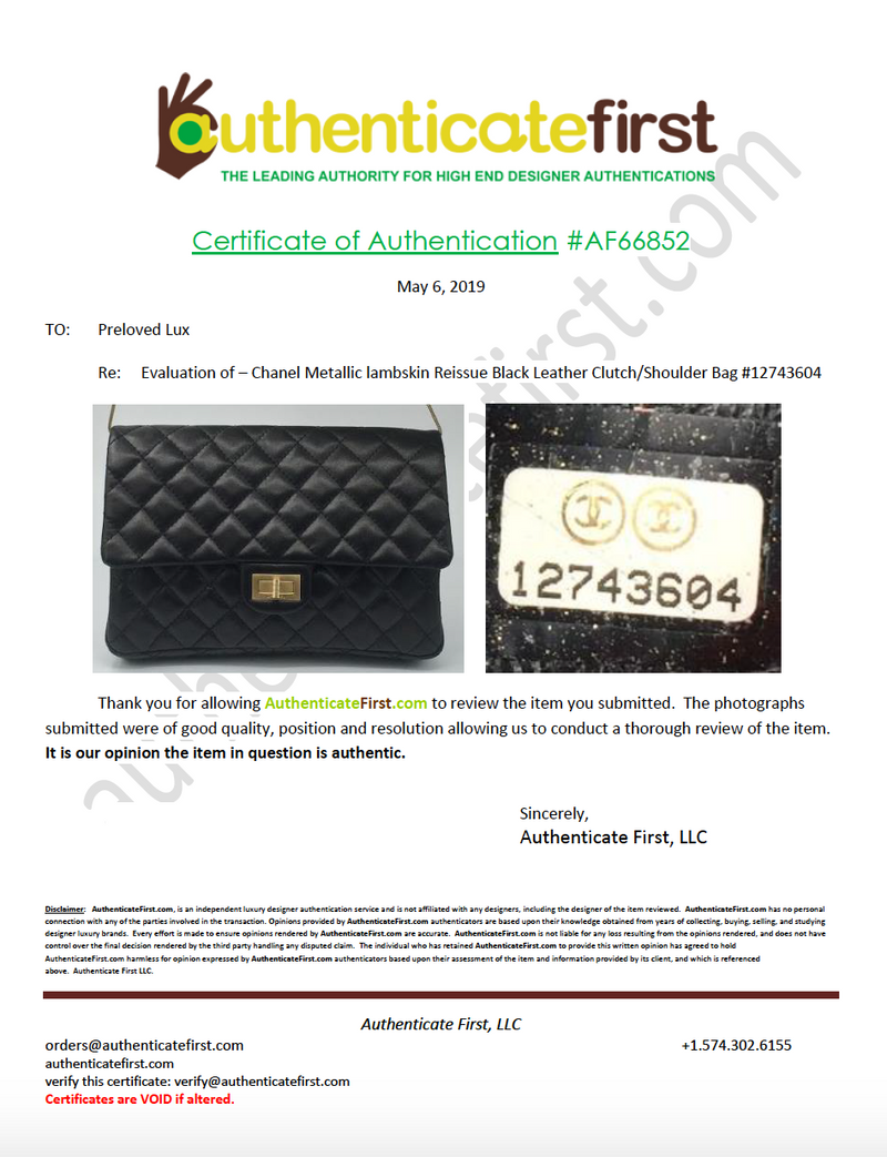 Sold-CHANEL Reissue Classic Quilted Flap Metallic Lambskin Shoulder Bag/Clutch