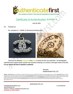 Sold-CHANEL CC Rhinestones Necklace