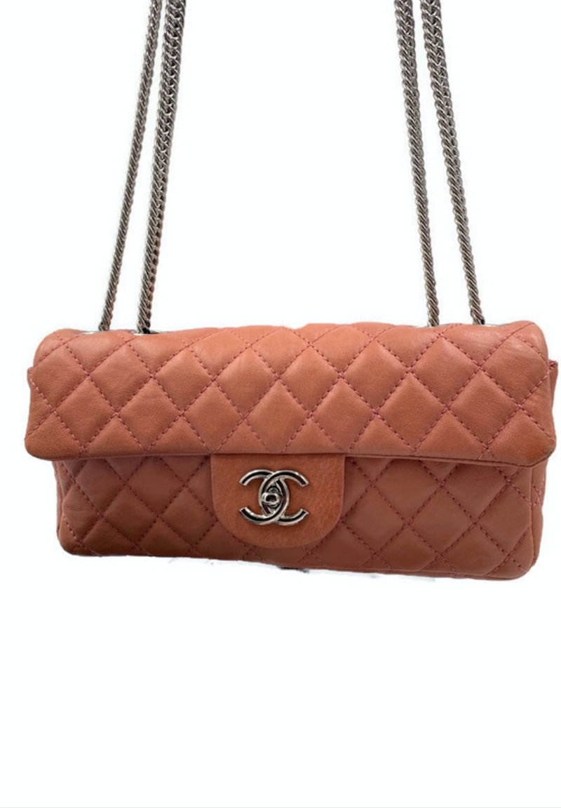 CHANEL CC Flap Bag - Dark Pink (Salmon Pink) SHW silver hardware