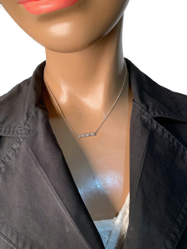 Tiffany silver bar necklace Clearance