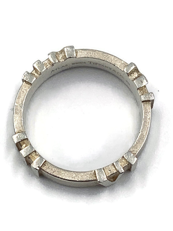 Sold-Tiffany & Co 925 Silver Atlas Ring Size 6