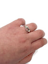 Tiffany & Co 925 Silver Open Heart Ring Size 5.75