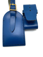 LOUIS VUITTON Blue Luggage Tag with poignet- Large Size
