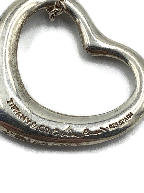 Sold-Tiffany & Co 925 Silver Elsa Peretti Open Heart 22mm pendant Necklace