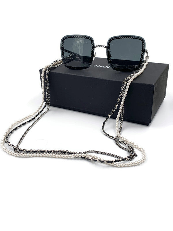 Sold-CHANEL CC Sunglasses with triple chain – Preloved Lux