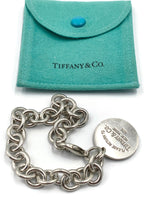 Sold-Tiffany & Co 925 Silver Return To Tiffany Circle  Bracelet