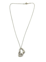 Sold-Tiffany & Co 925 Silver Elsa Peretti Double Open Heart Necklace