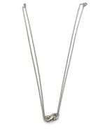 Tiffany & Co 925 Silver Infinity Pendant with Double Chain Necklace