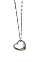 Sold-Tiffany & Co 925 Silver Elsa Peretti Open Heart 22mm pendant Necklace