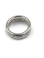 Sold-Tiffany & Co 925 Silver 1837 Medium Ring Size 7 1/4 (7.25)