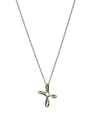Sold-Tiffany & Co 925 Silver Elsa Peretti Infinity Cross Pendant Necklace