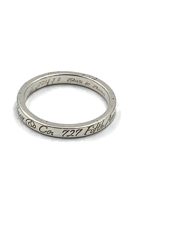 Sold-Tiffany & Co 925 Silver 727 Fifth Ave Address Ring Size 8.5
