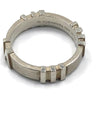 Sold-Tiffany & Co 925 Silver Atlas Ring Size 6