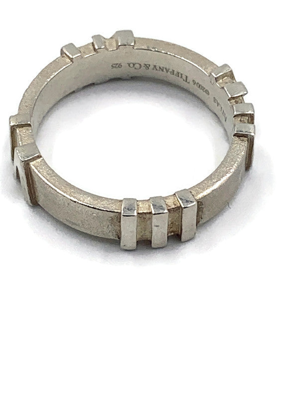 Sold-Tiffany & Co 925 Silver Atlas Ring Size 6