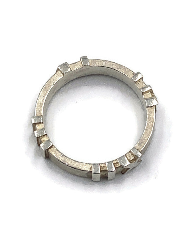 Sold-Tiffany & Co 925 Silver Atlas Ring Size 6