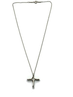 Sold-Tiffany & Co 925 Silver Elsa Peretti Infinity Cross Pendant Necklace