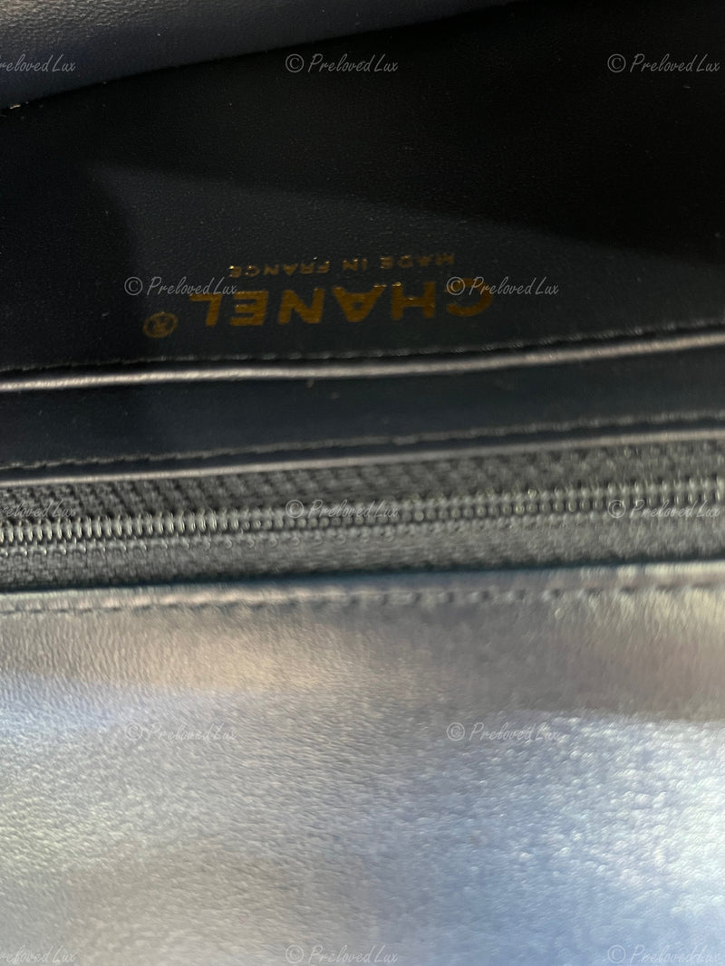 Sold-CHANEL Classic Denim Mini Rectangular Crossbody Flap Bag in Gold Hardware