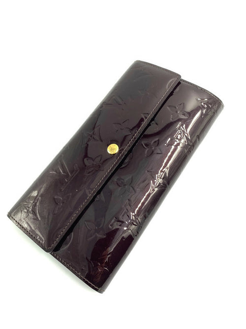 Sold-Louis Vuitton Vernis Purple Sarah Long Wallet