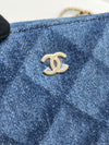 CHANEL Denim Blue Mini Camera Bag in Gold Hardware