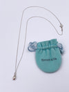 Tiffany & Co 925 Silver Elsa Peretti 12mm Teardrop Pendant Necklace
