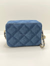 CHANEL Denim Blue Mini Camera Bag in Gold Hardware