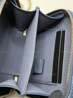 CHANEL Denim Blue Mini Camera Bag in Gold Hardware