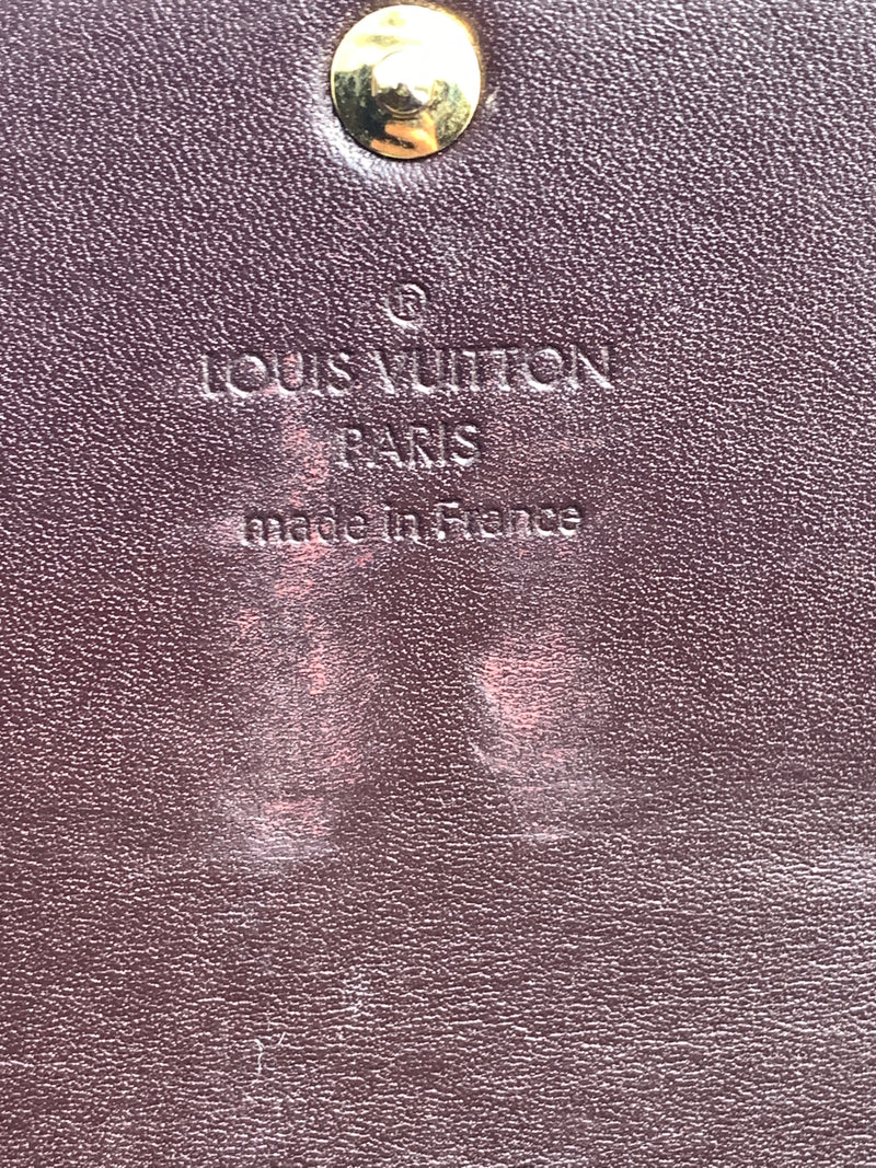 Sold-Louis Vuitton Vernis Purple Sarah Long Wallet