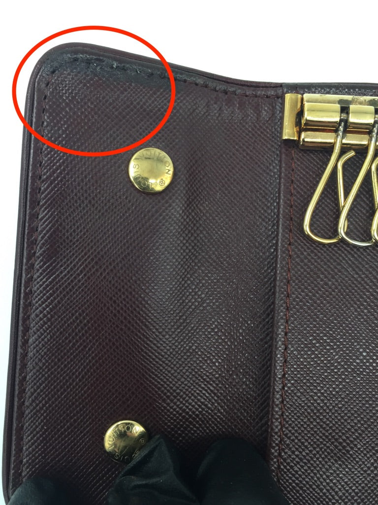 Sold-LOUIS VUITTON Monogram Mini Lin Multi-Cles-4 Cherry Red M92426